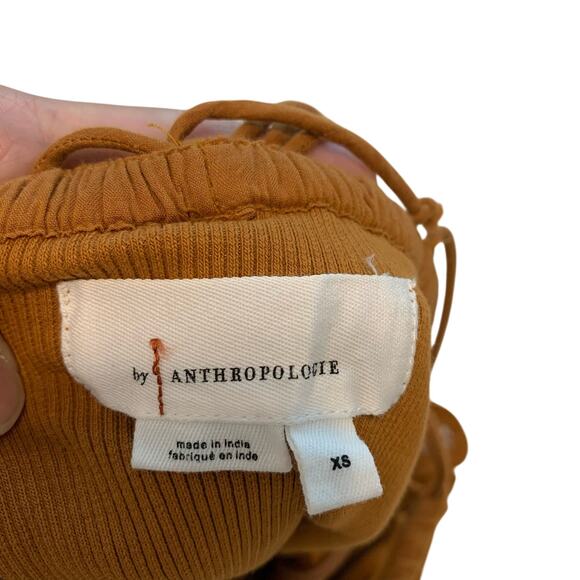 Anthropologie Brown Lace Spaghetti Strap Halter Tank Top - Picture 7 of 7